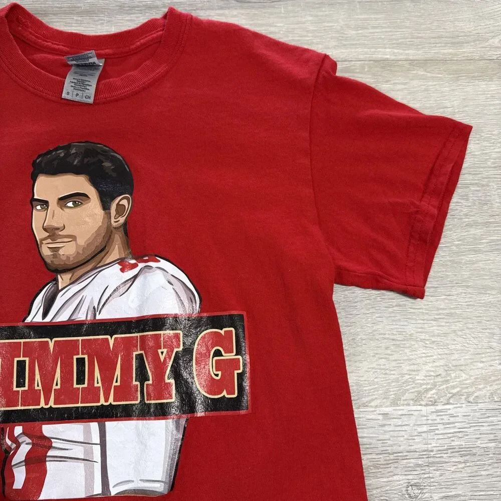 Jimmy Garoppolo Shirt San Francisco 49ers NFL Football Red Tee Small